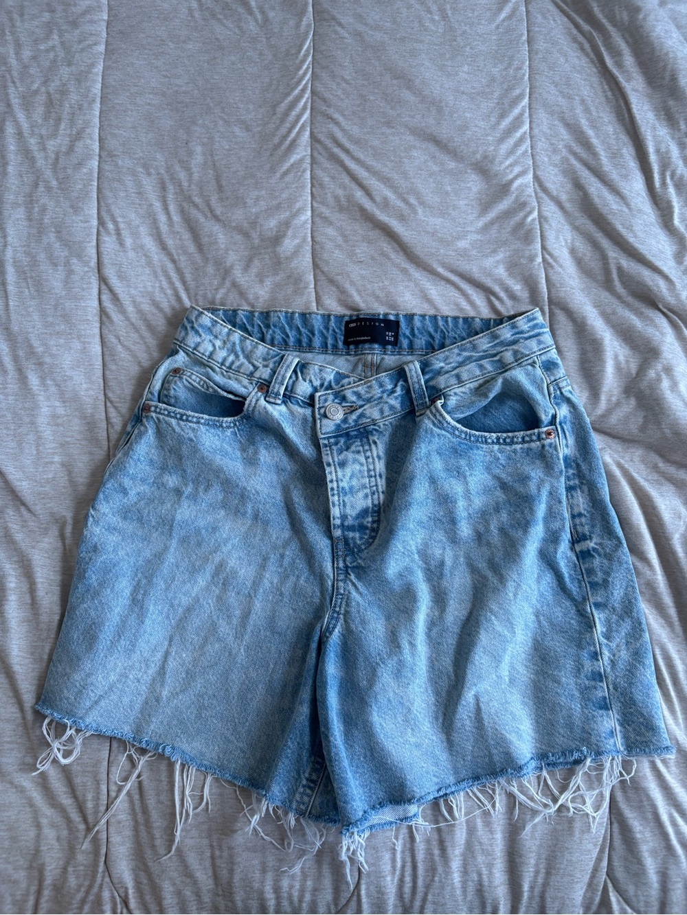 ASOS Light Blue Distressed Denim Cutoff Shorts